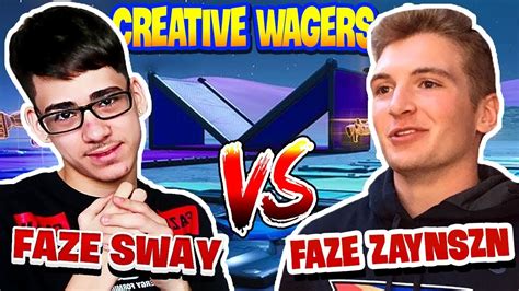 Faze Sway Vs Faze Zaynszn 1v1 Creative Wagers For 10000 Youtube