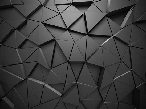 3d Black Grey Geometric Wallpaper Living Room Trendy Office Etsy