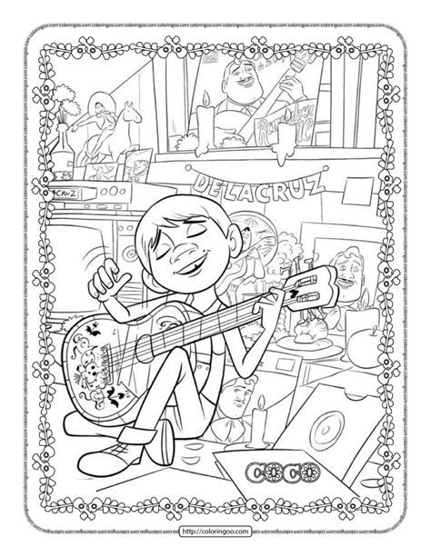 Disney Coco Coloring Sheet For Kids