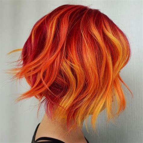 Pin By Kat Unique On Hair Fire Hair Fire Ombre Hair Bright Hair