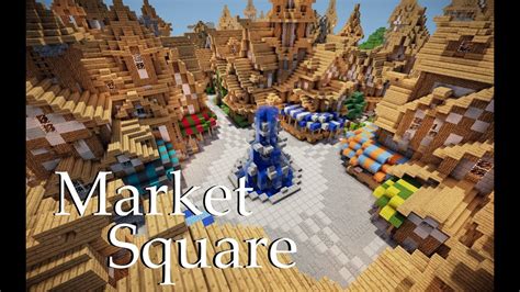 Minecraft Medieval Market Square Tutorial 14 Htsymc 5 Youtube