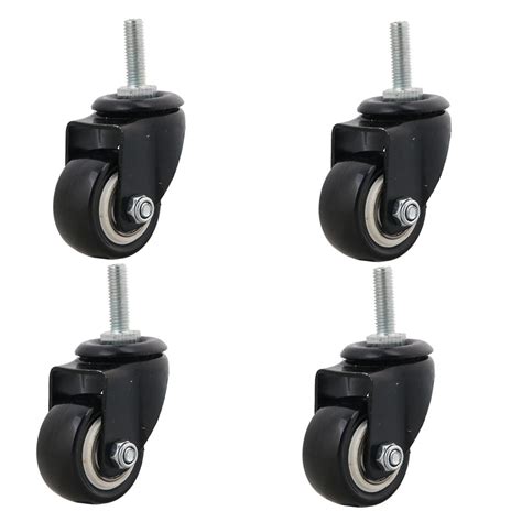 Casters 4x Black Furniture Sofa Bed Caster 15inch Swivel Caster Wheel
