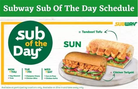 Subway Sub Of The Day Grab The Best Deal