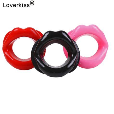 Loverkiss 1 Pc Sexy Lips Silicone Mouth Gag Open Fixation Mouth Stuffed Oral Toys For Women