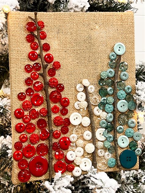 How To Make Christmas Trees With Buttons Re Fabbed Vintage Buttons