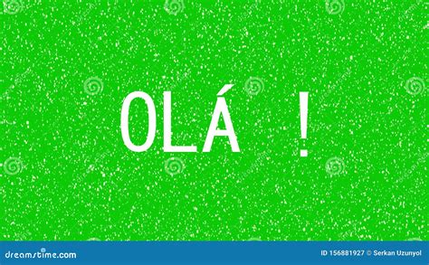Olá Hi Text Em Língua Brasileira E Portuguesa Palavra Animada De Ola