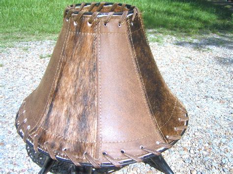 Western Cowhide And Leather Lamp Shade 0177 Bz Lamp Shades