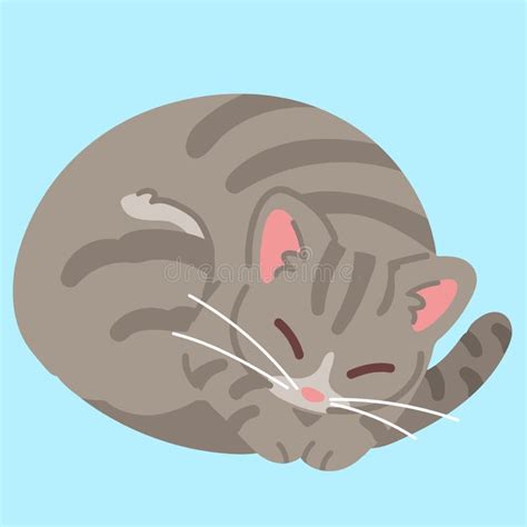 Sleeping Tabby Cat Stock Illustrations 992 Sleeping Tabby Cat Stock