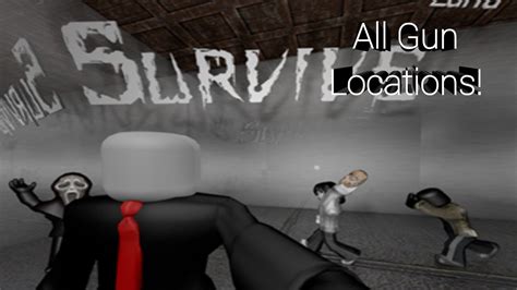 All Gun Locations Roblox Survive And Kill The Killers In Area 51 Youtube