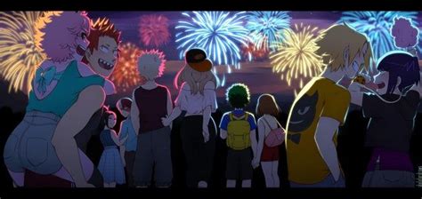 Fireworks By Skeletordraws Bokunoshipacademia Parejas De Anime