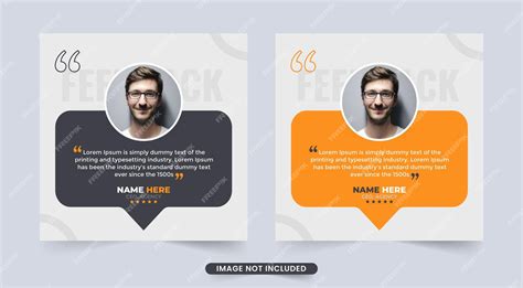 Premium Vector Customer Feedback Review Or Testimonial Design With