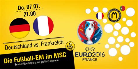 Der gegner im stade de france ist der schwerstmögliche, der weltmeister. Halbfinal-Kracher live: Der MSC zeigt Deutschland gegen ...