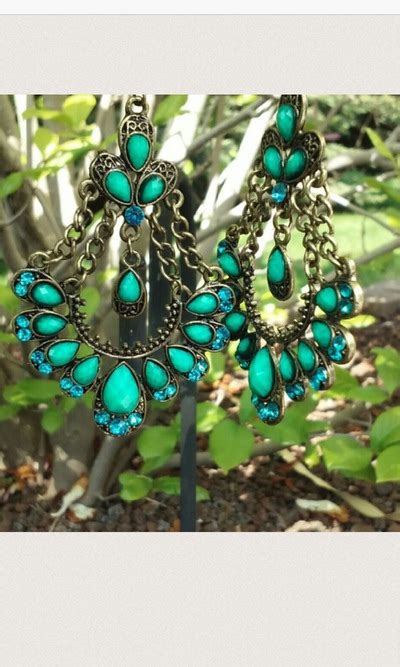 Turquoise Chandelier Earrings Gabriella S Boutique Online Store