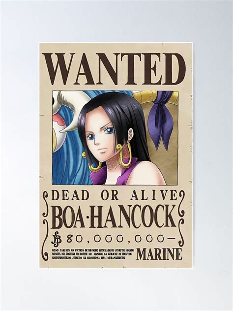 One Piece Wanted Posters Boa Hancock News Wanted Poster Wall Decor One Piece Store