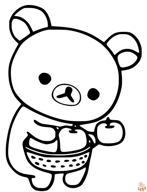 Printable Rilakkuma Coloring Pages Free For Kids And Adults