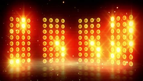 Yellow Stage Lights Loopable Background Royalty Free Video