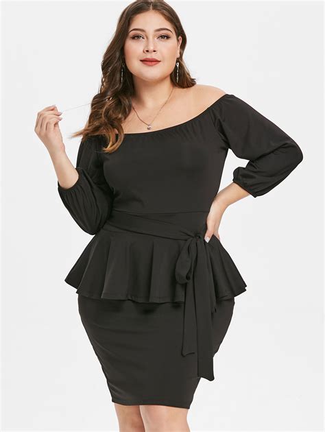 Buy Wipalo Plus Size Off The Shoulder 34 Sleeves