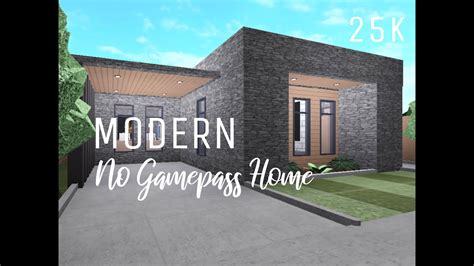 25k Modern House Bloxburg No Gamepass No Gamepasses House Build