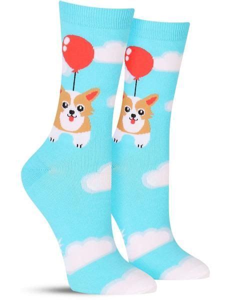 Pup Pup And Away Socks Womens Socks Women Corgi Socks Cute Socks