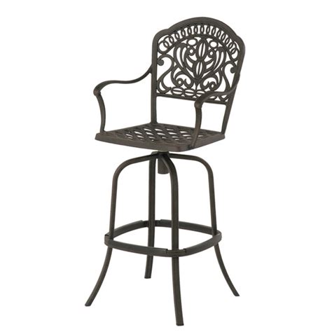 Try a slatted teak version for a look that's tropical cool. Hanamint Tuscany - Cast Aluminum Patio Furniture Bar Stool ...
