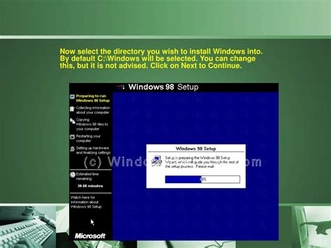 Ppt Installation Of Windows 98 Powerpoint Presentation Free Download