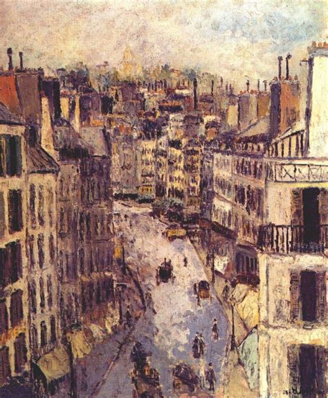 M Utrillo Rue Lepic About 1910 Oil Painting Maurice Utrillo