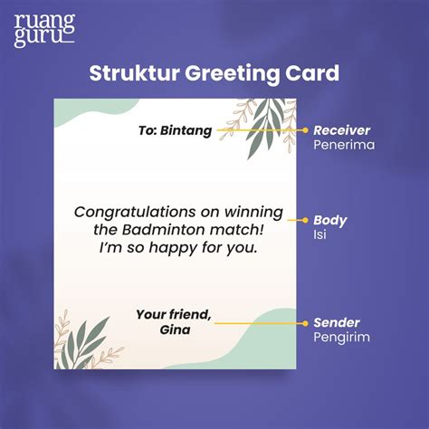 Contoh Greeting Cards Kartu Ucapan Bahasa Inggris Bahasa Inggris
