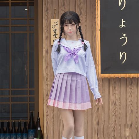 So Kawaii Japanese Girls School Jk Sailor Uniform Women Blouse Pleated Skirt Suit Preppy Style