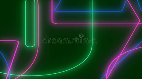 Abstract Colorful Neon Light Gradient Dark Background Stock