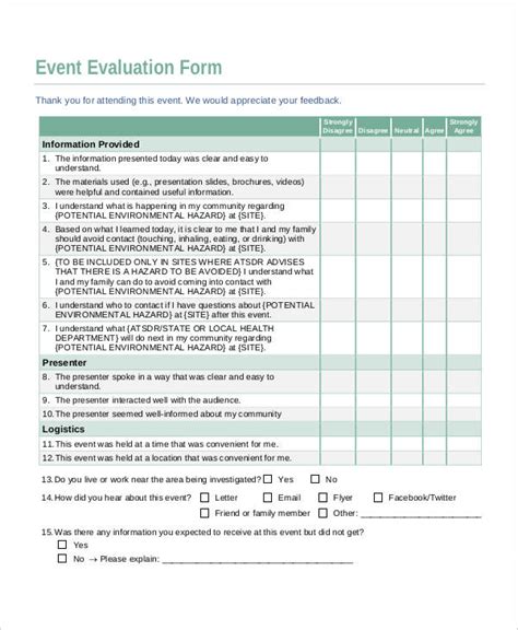 13 Evaluation Sheet Templates Free Sample Example Format Download