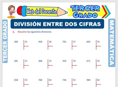 División Entre Dos Cifras Para Tercer Grado De Primaria Web Del