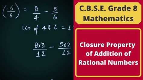 Closure Property Of Rational Numbers Worksheet