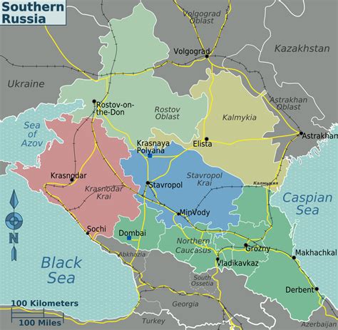 Southern Russia Regions Map MapSof Net
