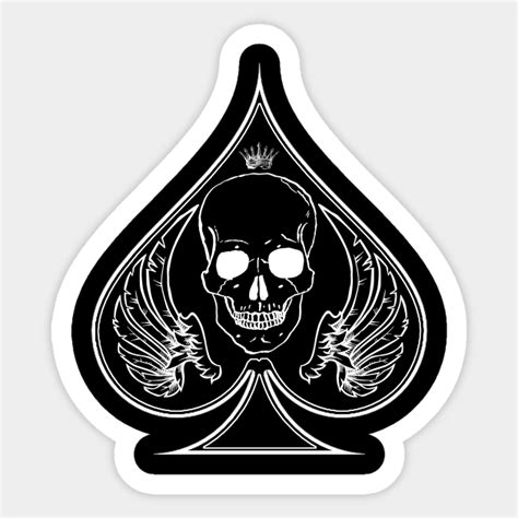 Ace Of Spades Skull Sticker Teepublic