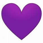 Emoji Purple Heart Icon Transparent Viola Google