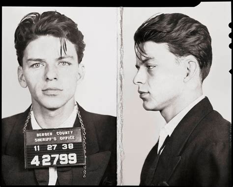 Frank Sinatra Mugshot 1938 Arrested For Flirting In Bergen County New Jersey Aged 23 • R