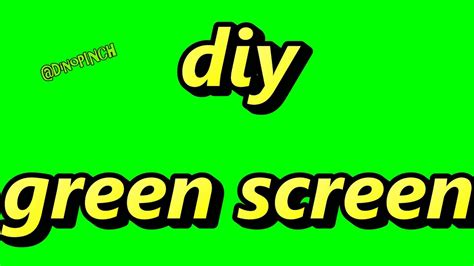 Diy Green Screen Video Production Included Color Code Youtube