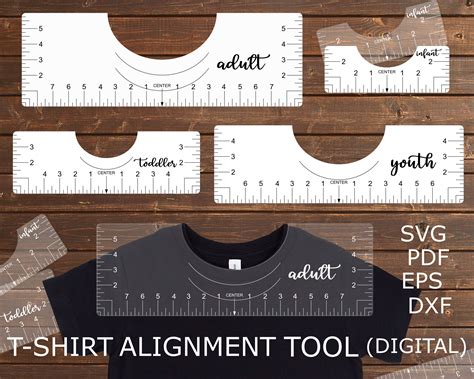 T-Shirt Alignment Tool SVG Glowforge archivos PDF imprimible | Etsy