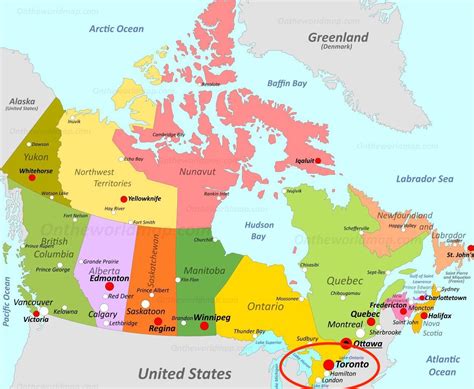Toronto Canada Map Kanada Landkarte In Toronto Kanada