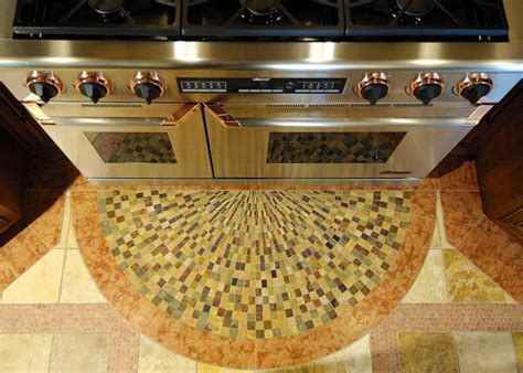 Exquisite Mosaic Tile Floor In Mediterranean Kitchen Hgtv