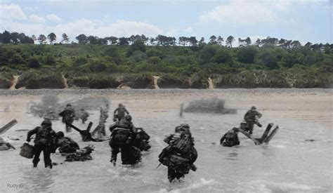 Omaha Beach Then And Now Then And Now Merged Rudeerude Flickr