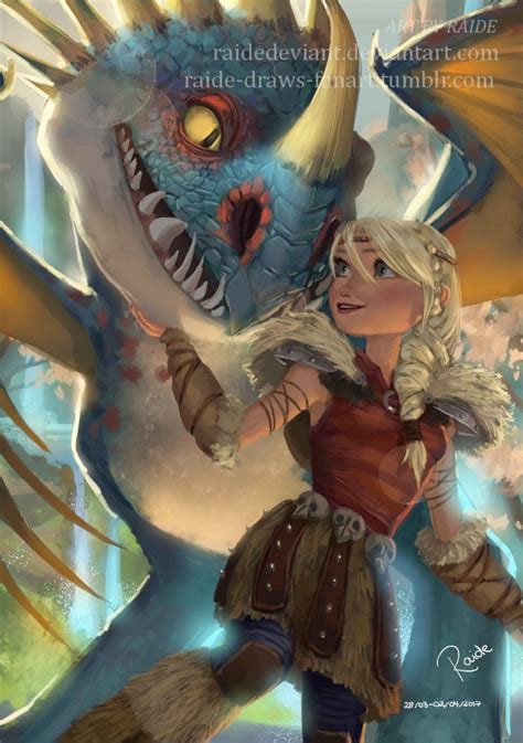Astrid And Stormfly By Raidesart On Deviantart How Train Your Dragon