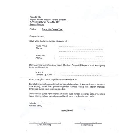 Contoh Surat Keterangan Anak Untuk Paspor Contoh Surat Theme Loader - Riset