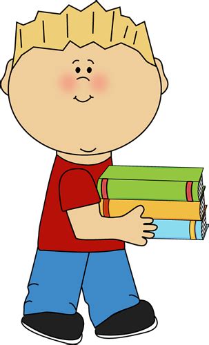 Child Carrying Books Clipart Clipart Best