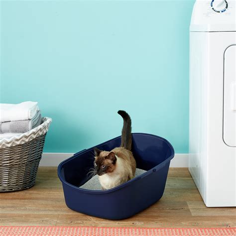 Frisco High Back Cat Litter Box Extra Large 23 Inch Navy