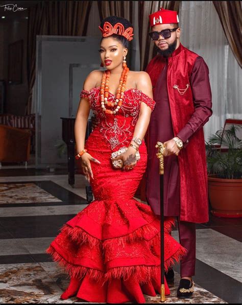 Luxurious Traditional Wedding Outfits For Couple Red Bridal Dress With A Matching Shirt Pant