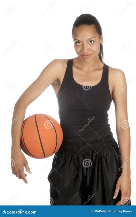 Beautiful African American Basketball Player Stock Photo Image Of