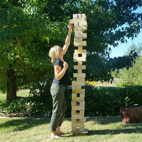 Giant Wooden Stacking Tower Blocks Outdoor Game Buy Jenga And Block