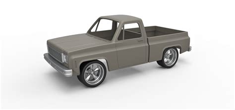 Download Stl File Diecast Shell And Wheels 1978 Chevrolet C10 Scale 1