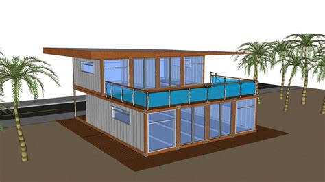 Beachfront Shipping Container House Home 3d Warehouse